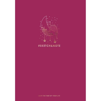 Зошит для ескізів Muse, А5, без лініювання, 64 арк., фіолетовий (A5-3C-064-374) - Pampik