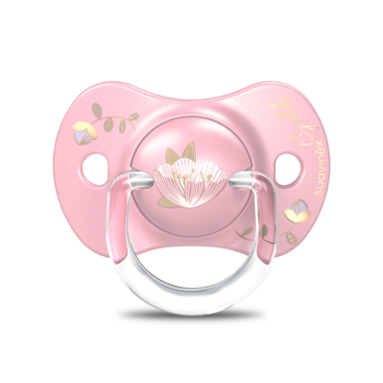 Пустушка фізіологічна Suavinex Gold Edition, 6-18 міс., рожева (307858) - Pampik