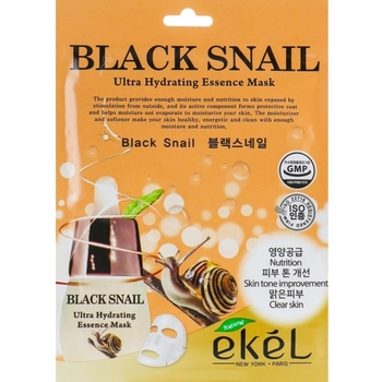 Тканевая маска для лица Ekel с экстрактом муцина черной улитки, 25 мл - Pampik