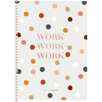 Зошит для записів Genius В5, в клітинку, спіраль, 80 л., Горошки кольорові (B5-SC-080-6097K) - Pampik