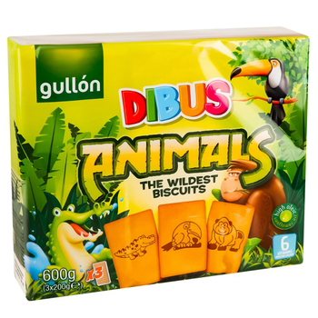 Печенье Gullon Dibus Animals, 600 г - Pampik