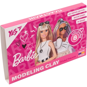 Пластилин Yes Barbie, 8 цветов, 160 г (540611) - Pampik