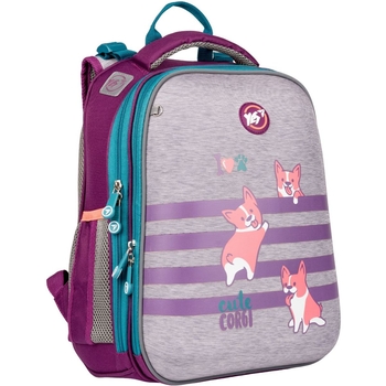 Рюкзак каркасний Yes H-12 Corgi, сиреневый с серым (559020) - Pampik - 2