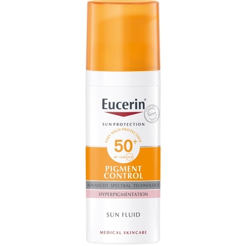 Сонцезахисний флюїд для обличчя Eucerin Pigment Control SPF 50+ проти гіперпігментації, 50 мл - Pampik