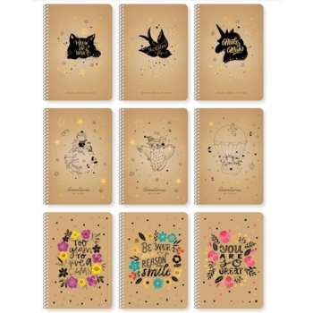 Тетрадь для записей Student Друзья, А5, в клеточку, спираль, 96 листов (A5-SC-096-6100K) - Pampik - 2