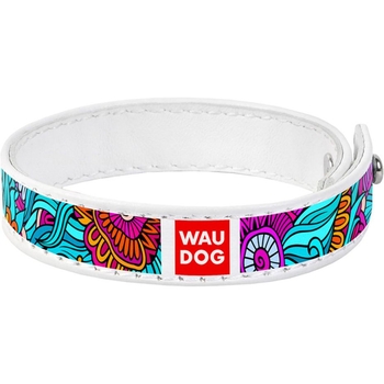 Браслет Waudog Design Літо, шкіра, M, 21-23х1,5 см, білий - Pampik