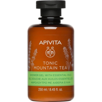 Гель для душу Apivita Tonic Mountain Tea з ефірними оліями, з гірським чаєм, 250 мл - Pampik