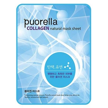 Тканинна маска для обличчя Puorella Collagen Mask Sheet, з колагеном - Pampik
