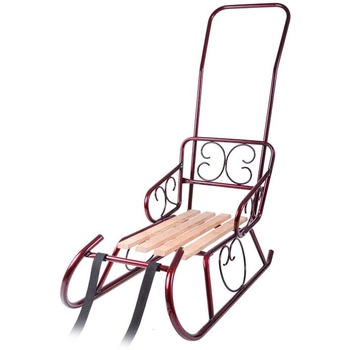 Санки Vitan Смерека зі спинкою бордові (7320) - Pampik - 2