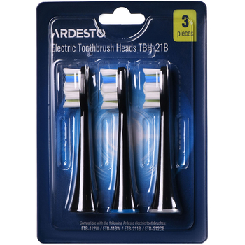Насадки для электрических зубных щеток Ardesto TBH-21B, черные, 3 шт. - Pampik