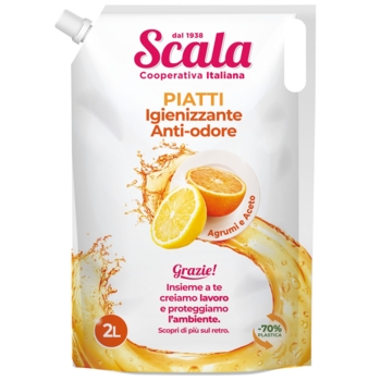 Средство для мытья посуды Scala Piatti Agrumi Busta, 2 л - Pampik