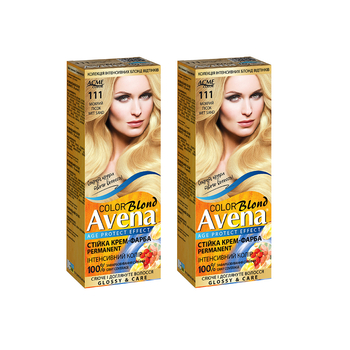 Cтійка крем-фарба для волосся Avena Blond Color мокрий пісок 111, 133 мл - Pampik - 10