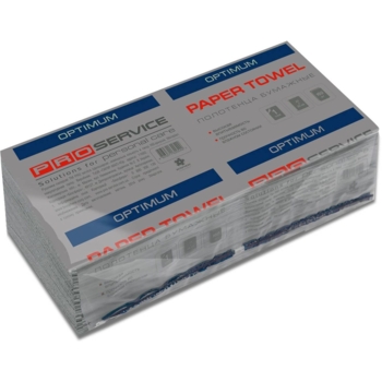 Паперові рушники PRO service Optimum light V, сірий, 160 шт. - Pampik