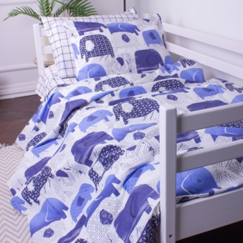 Комплект постельного белья MirSon Kids Time 17-0133 Elephant, детский - Pampik