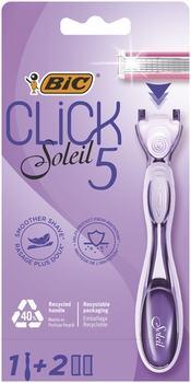 Станок для гоління жіночий BIC Miss Soleil Click 5 з 2 змінними картриджами - Pampik - 2