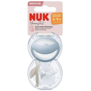 Пустышка ортодонтическая Nuk Mommy Feel размер 1 синяя бежевая 2 шт. - Pampik