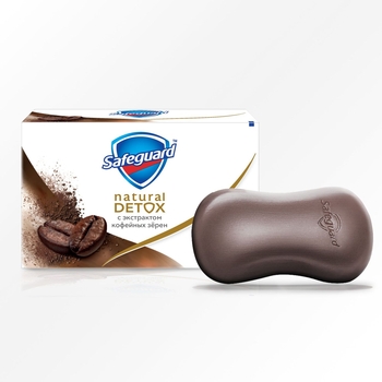Мило Safeguard Natural Detox з екстрактом кавових зерен, 110 г - Pampik - 2