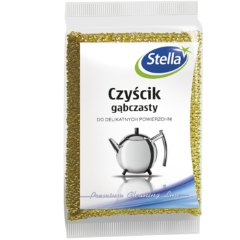 Губка Stella для чищення делікатних поверхонь та тефлону, 1 шт. - Pampik