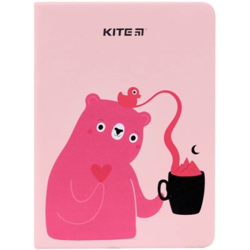 Блокнот Kite Pink Bear, B6, в клітинку, 96 листів, рожевий (K22-464-1) - Pampik - 2