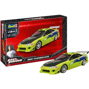 Сборная модель Revell Автомобиль Mitsubishi Eclipse 1995 из фильма Форсаж, уровень 3, масштаб 1:25, 75 деталей (RVL-07691) - Pampik - 9
