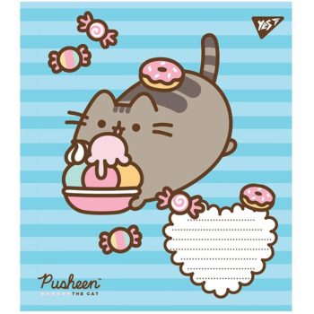 Набір зошитів Yes Pusheen, в клітинку, 12 аркушів, 25 шт. (766528) - Pampik