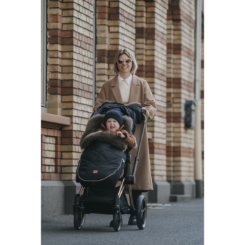 Конверт теплий Kaiser Toffee, з натуральної овчини, чорний (6512525) - Pampik - 16