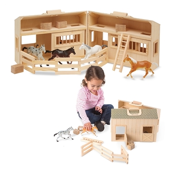 Игровой набор Melissa&Doug Конюшня с лошадьми (MD3704) - Pampik - 4