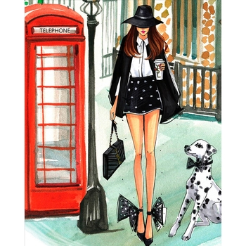 Алмазна мозаїка Santi Гламурна парочка, 40х50 см (954165) - Pampik