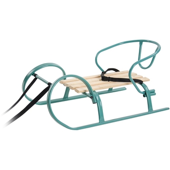 Санки Vitan Снегирь Мини со спинкой бирюзовые (2030047) - Pampik