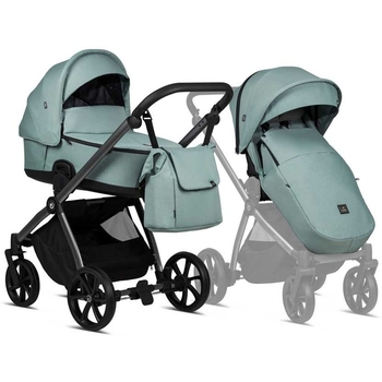 Коляска Tutis Mio Plus Thermo Turquoise, универсальная 2 в 1, бирюзовая (1352243) - Pampik