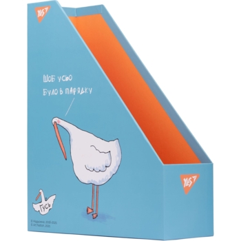 Лоток для документов Yes Гусь, вертикальный, 32х25х8 см, голубой (707145) - Pampik