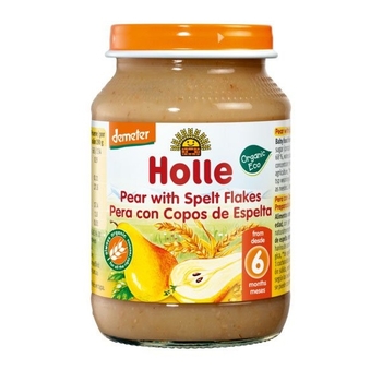 Пюре Holle Груша со спельтовыми хлопьями, органическое, 190 г (32838) - Pampik