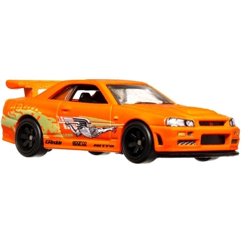 Автомодель Hot Wheels Форсаж Nissan Skyline GT-R BNR34 помаранчева (HNW46/HKD21) - Pampik - 2