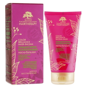 Маска-бальзам плацентарно-колагенова Оск-Фарм, для фарбованого волосся, 150 мл - Pampik