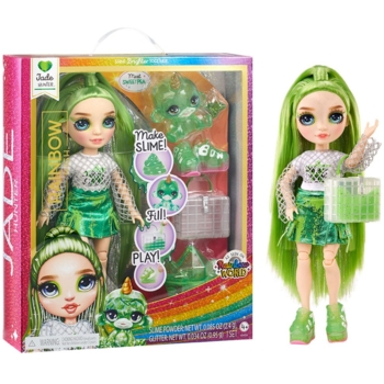 Лялька Rainbow High Classic Jade Hunter з аксесуарами та слаймом, 28 см (120193) - Pampik