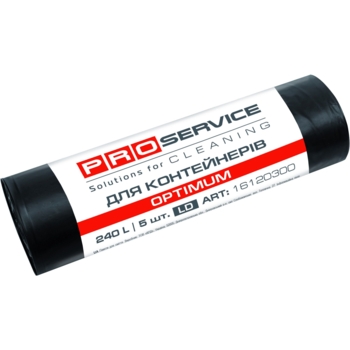 Пакеты для мусора PRO Service Optimum, 240 л, 5 шт., черный - Pampik