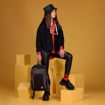 Рюкзак Yes T-121 SubSurf Black and White, серый с черным (552530) - Pampik - 5