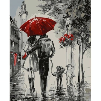 Картина за номерами Santi Прогулянка закоханих, 40х50 см (954468) - Pampik