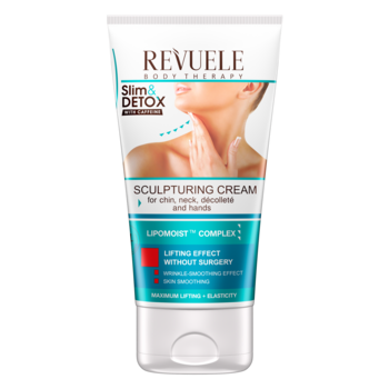 Крем-скульптор для подбородка шеи и декольте Revuele Slim &amp; Detox с кофеином 150 мл - Pampik