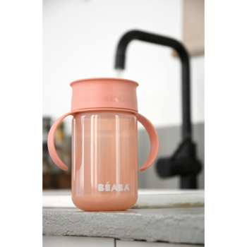 Поильник-непроливайка Beaba 360°, розовый, 340 мл (913571) - Pampik - 9