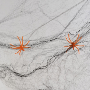 Паутина Yes! Fun Halloween с двумя паучками, 40 г, черная (973676) - Pampik - 3