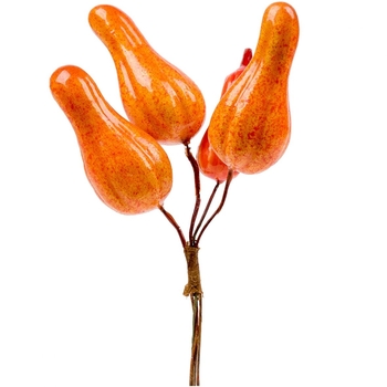 Тыква грушевидная декоративная Yes! Fun Хеллоуин 6 см, глянец, 3 шт. (974137) - Pampik