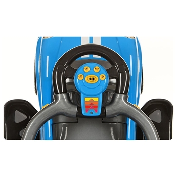 Машинка-толокар 2 в 1 Bambi Z 321-12, с родительской ручкой, синяя (23839) - Pampik - 5