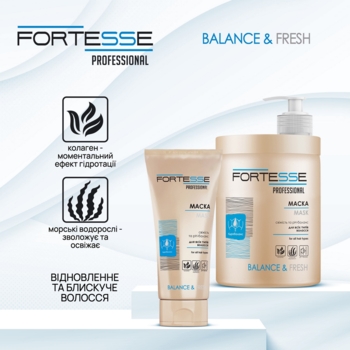 Маска Fortesse Professional Balance & Fresh, для всіх типів волосся, з дозатором, 1000 мл - Pampik - 2