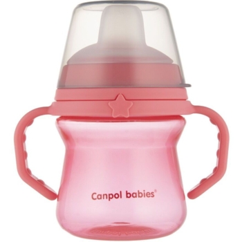 Кружка тренировочная Canpol babies First Cup Bonjour Paris, 150 мл, розовый (56/614_pin) - Pampik