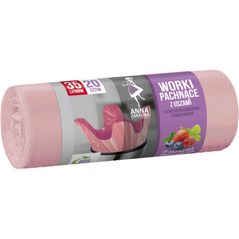 Пакеты для мусора Anna Zaradna с ушками, с ароматом лесных ягод, 35 л, 20 шт. - Pampik