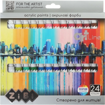Фарби акрилові Zibi Art Line 24 кольори (ZB.6664) - Pampik