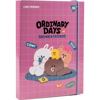Папка Yes Line friends, В5, на резинке (500229) - Pampik