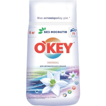 Пральний порошок O'key Universal, 6 кг - Pampik