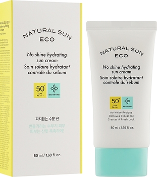 Сонцезахисний крем для обличчя The Face Shop Natural Sun Eco No Shine Hydrating Sun Cream SPF50+ PA+++ 50 мл - Pampik - 2
